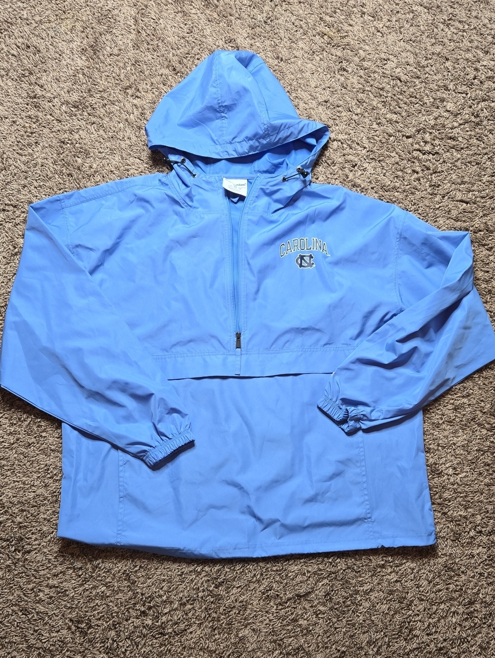 Champion 2XL Plus Size North Carolina Hooded Pullover Anorak Jacket Tar Heels